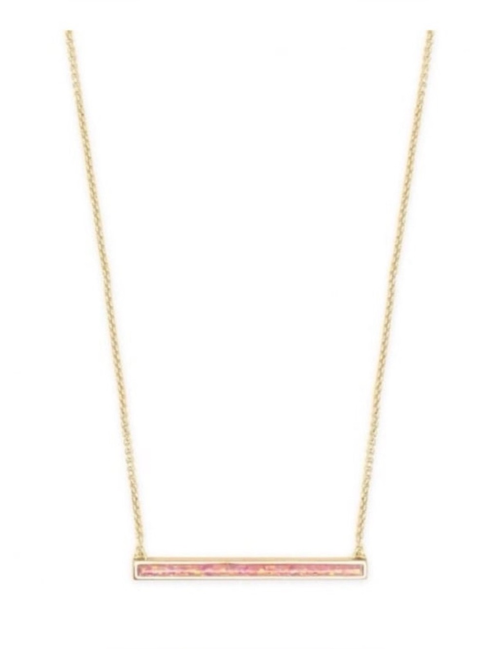 Kendra Scott pink opal necklace